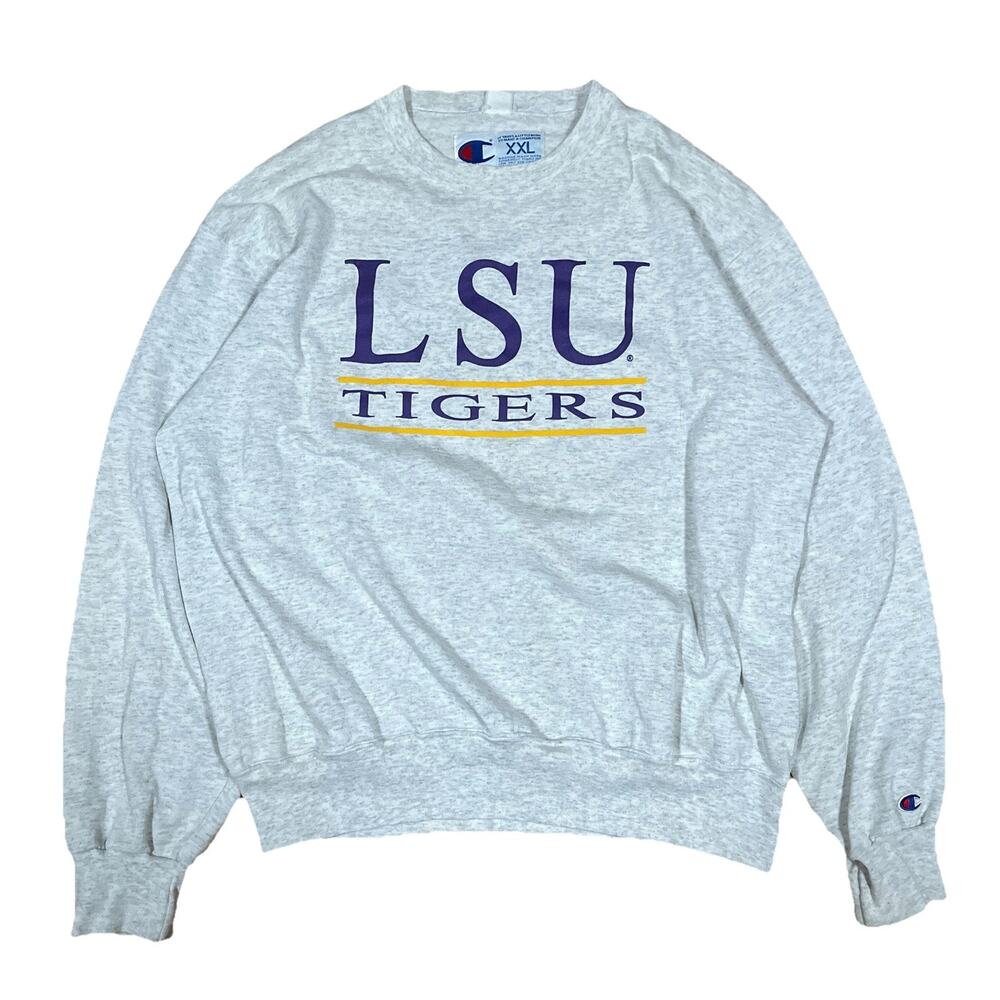 VTG Louisiana State University Tigers Champion LSU Sweatshirt Mens 2XL USA Made